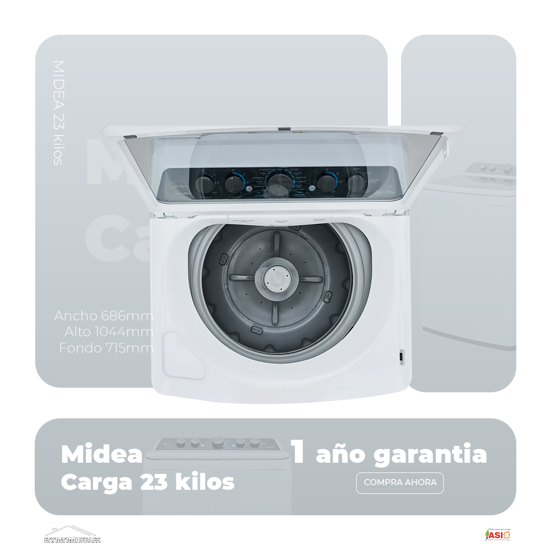 Lavadora Midea 23 kilos